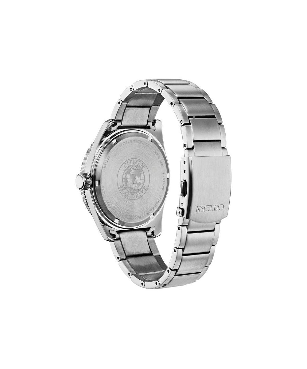 Citizen Eco-Drive Gents Green & Silver Sport Watch