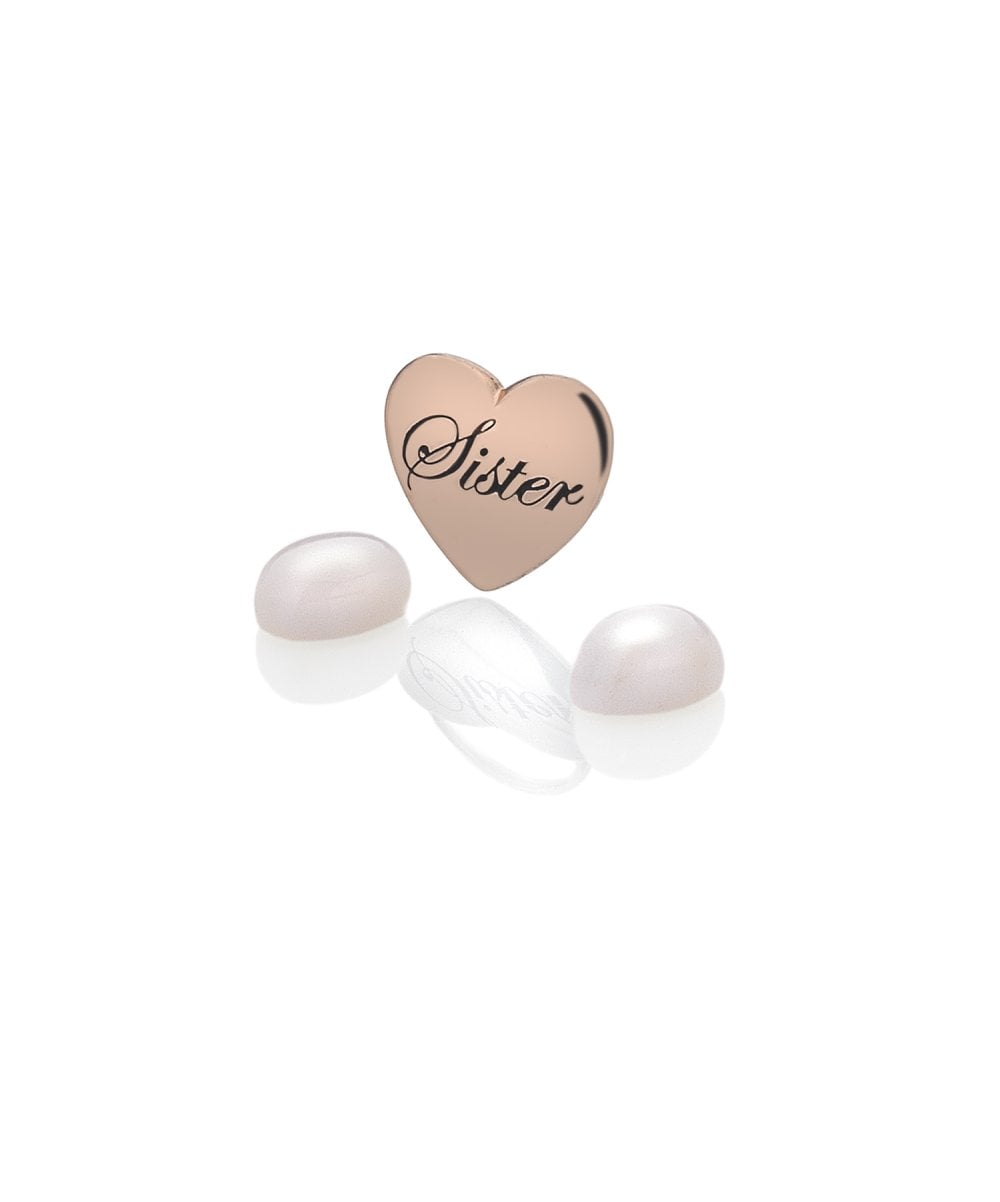 Anais Paris Rose Plated Sister & Rose Quartz Charms