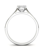 9ct White Gold 0.25ct Diamond Cluster Ring