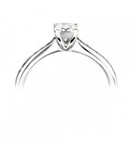 Platinum 0.49ct Lab Grown Emerald Cut Diamond Solitaire Ring