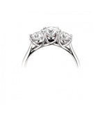 Platinum 1.53ct Diamond Trilogy Ring