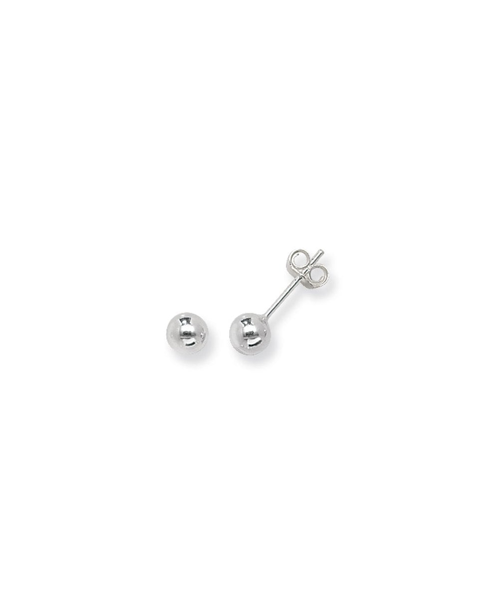 Silver 5mm Ball Stud Earrings