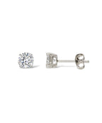 Silver 5mm CZ Stud Earrings