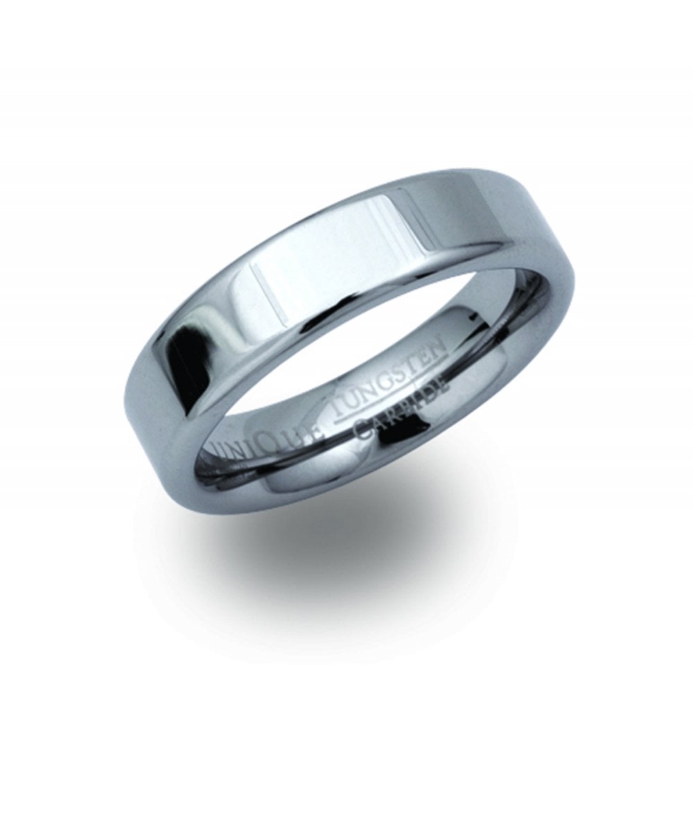 Tungsten 6mm Rounded Flat  Ring - TUR-23
