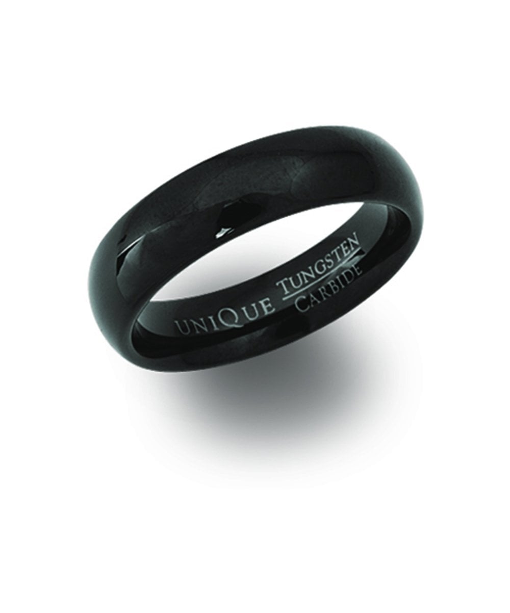 Tungsten 6mm Court Ring Black Finish - TUR-34