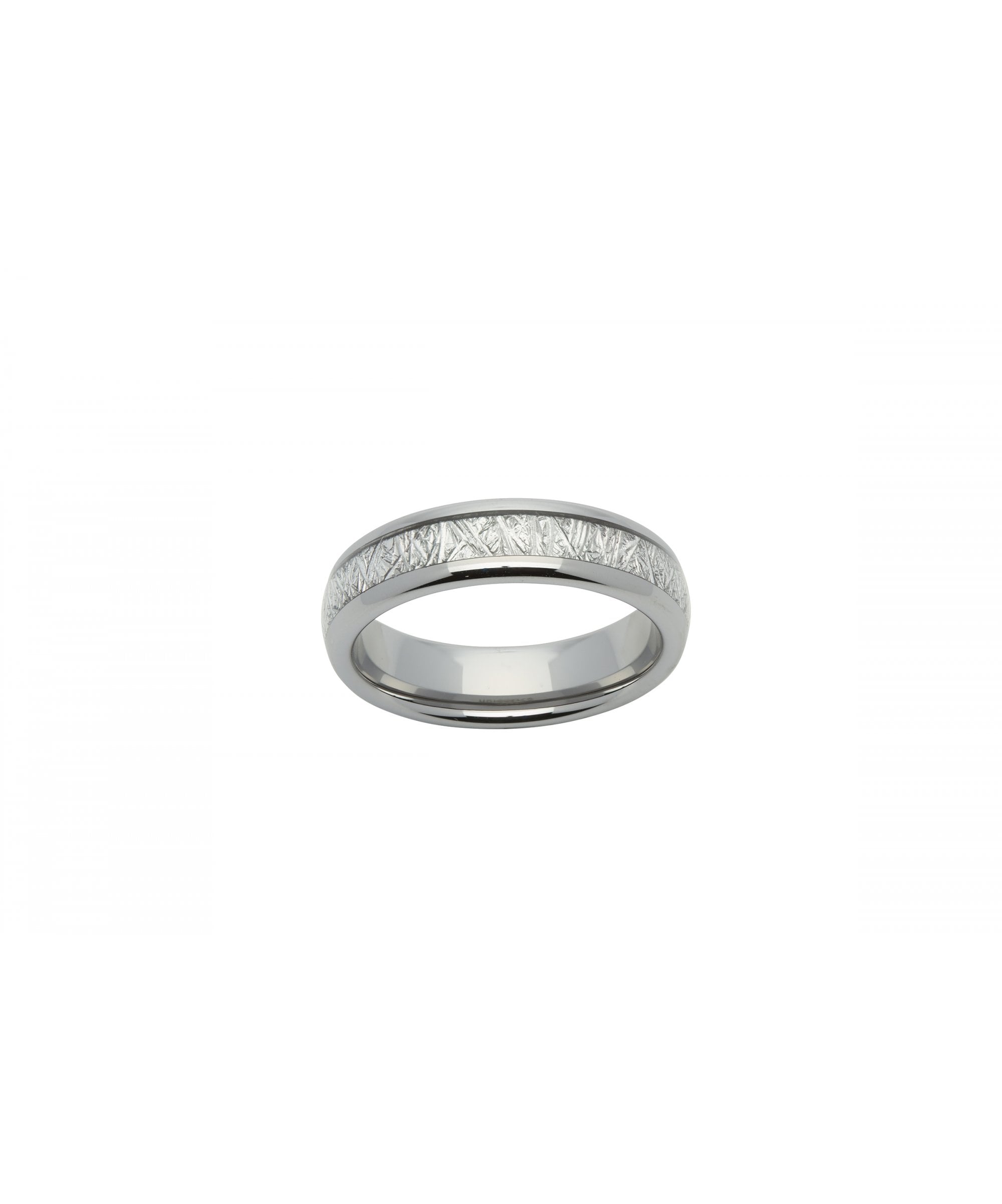 Tungsten 6mm  Ring with Meteorite Inlay - TUR-51