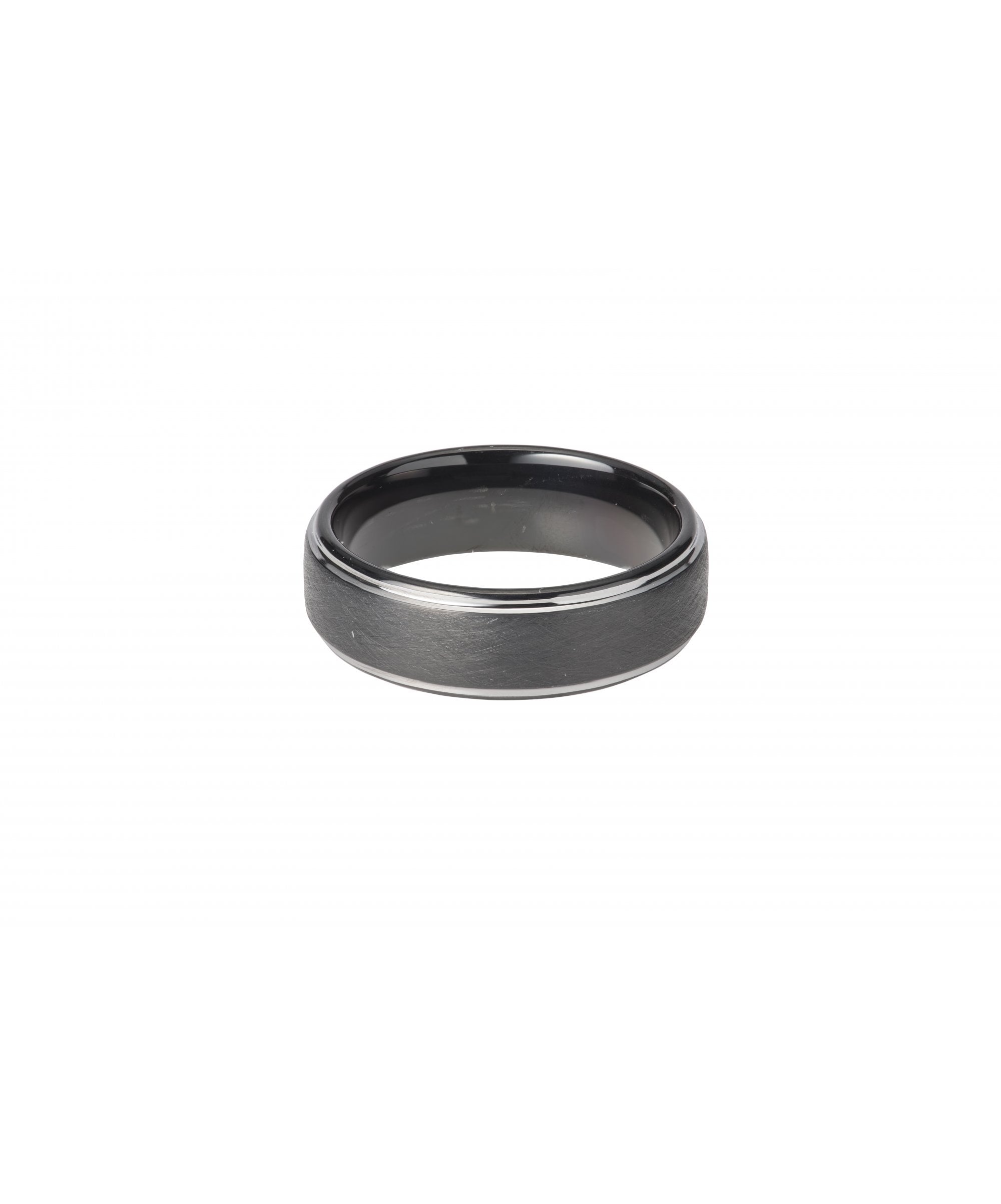 Tungsten 7mm  Ring with Grey & Silver Finish - TUR-78