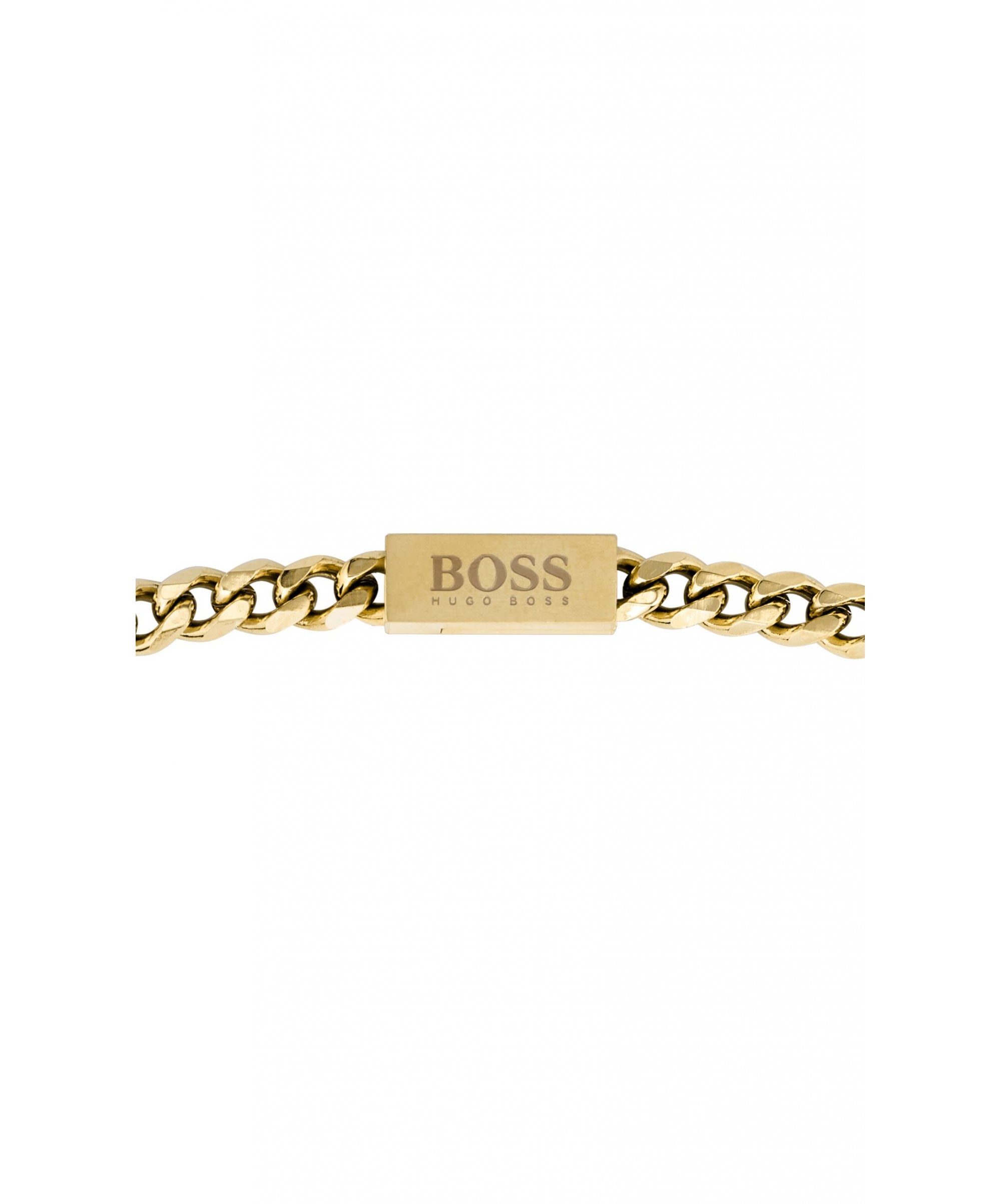 BOSS Chain Link Gold Tone Gents Necklace