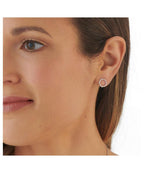 18ct White Gold Diamond Ribbon Twist Studs