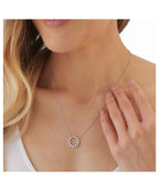 18ct White Gold Diamond Ribbon Twist Necklace