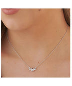 18ct White Gold Diamond Droplet Necklace