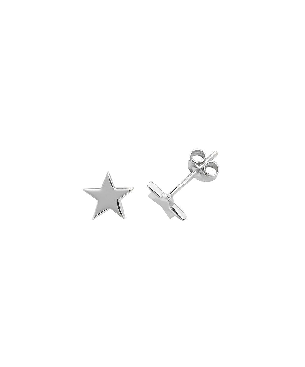 Silver Star Stud Earrings