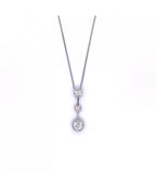 9ct White Gold 0.38ct Diamond 3 Stone Pendant