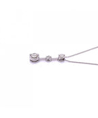 9ct White Gold 0.38ct Diamond 3 Stone Pendant