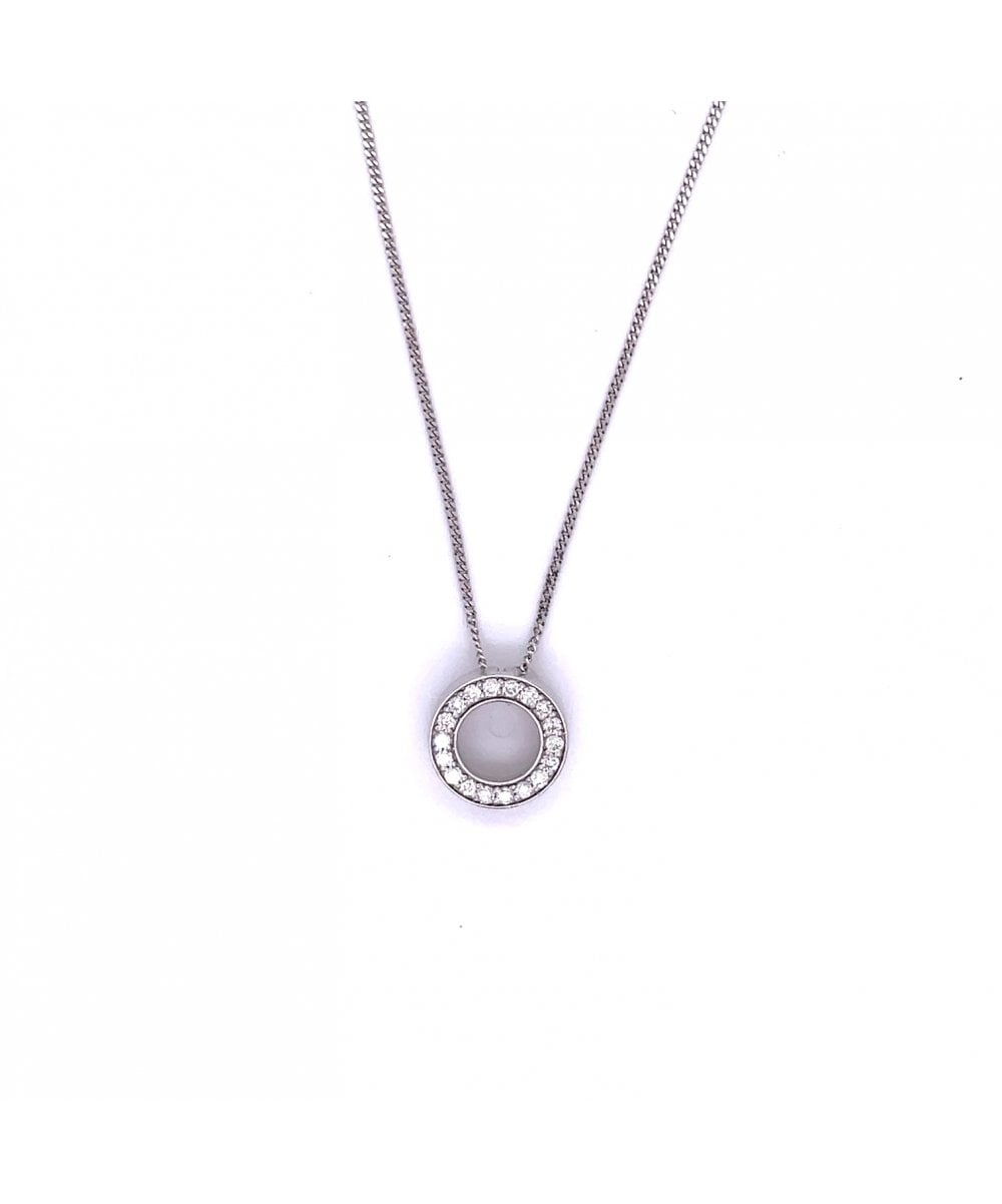 18ct White Gold Diamond Pendant