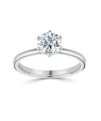 Platinum 1.20ct Lab Grown Round Brilliant Diamond Solitaire Ring