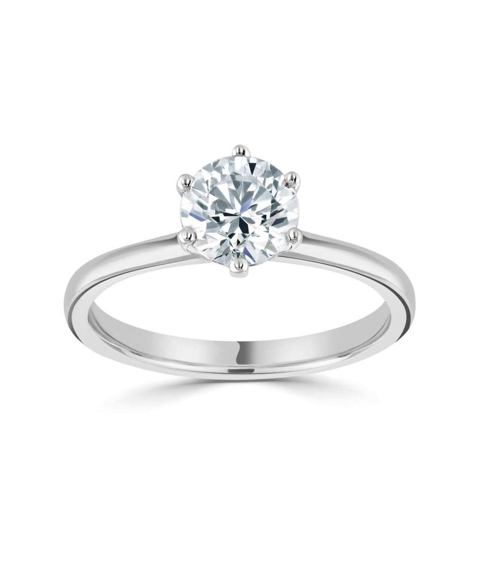 Platinum 1.20ct Lab Grown Round Brilliant Diamond Solitaire Ring