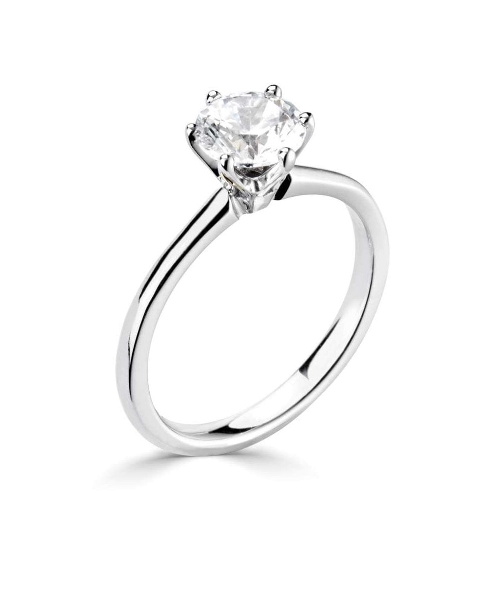 Platinum 1.20ct Lab Grown Round Brilliant Diamond Solitaire Ring