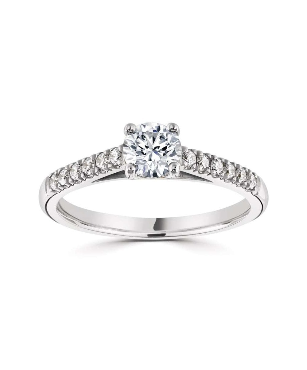 Platinum 0.72ct Lab Grown Round Brilliant Diamond Solitaire Ring