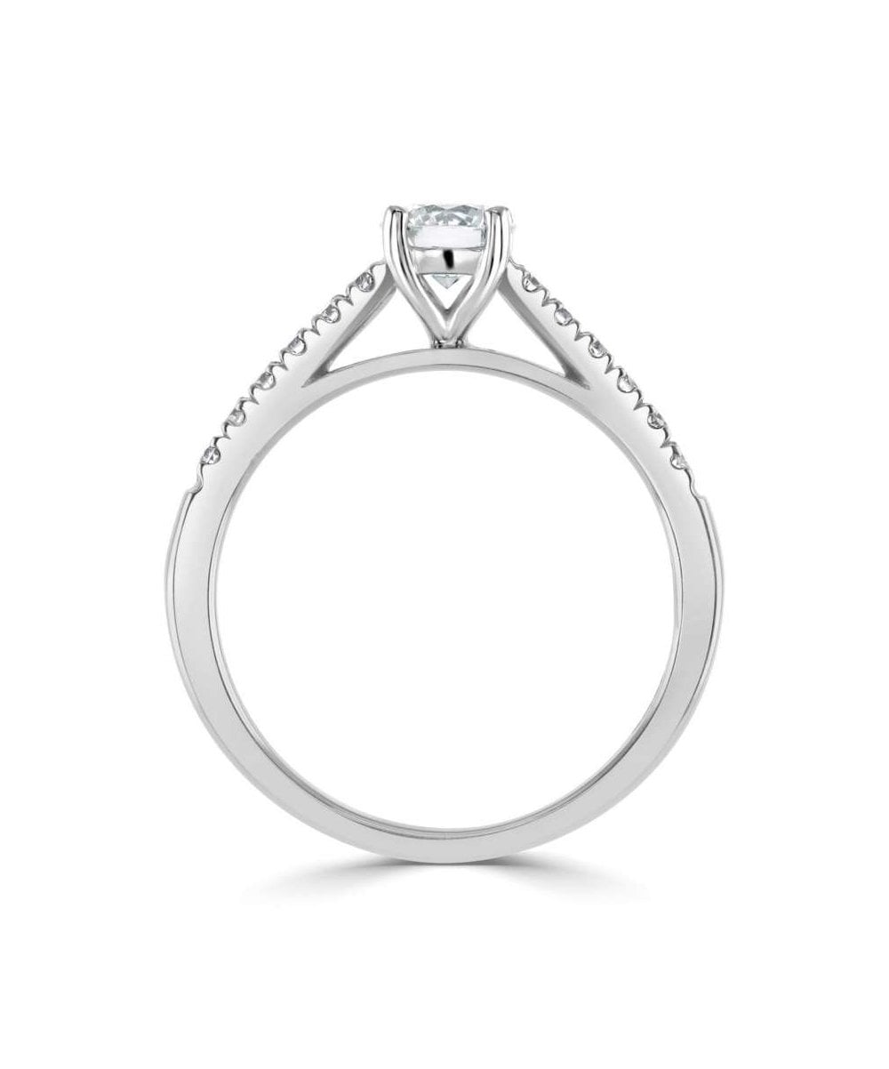 Platinum 0.72ct Lab Grown Round Brilliant Diamond Solitaire Ring