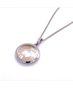 9ct White Gold Diamond 3 Colour Pendant
