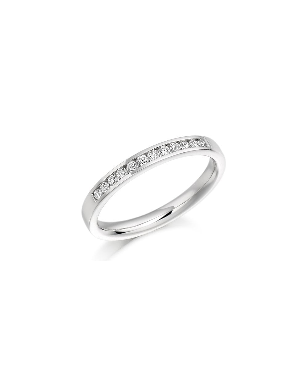 18ct White Gold 0.22ct Channel Set Diamond Ring