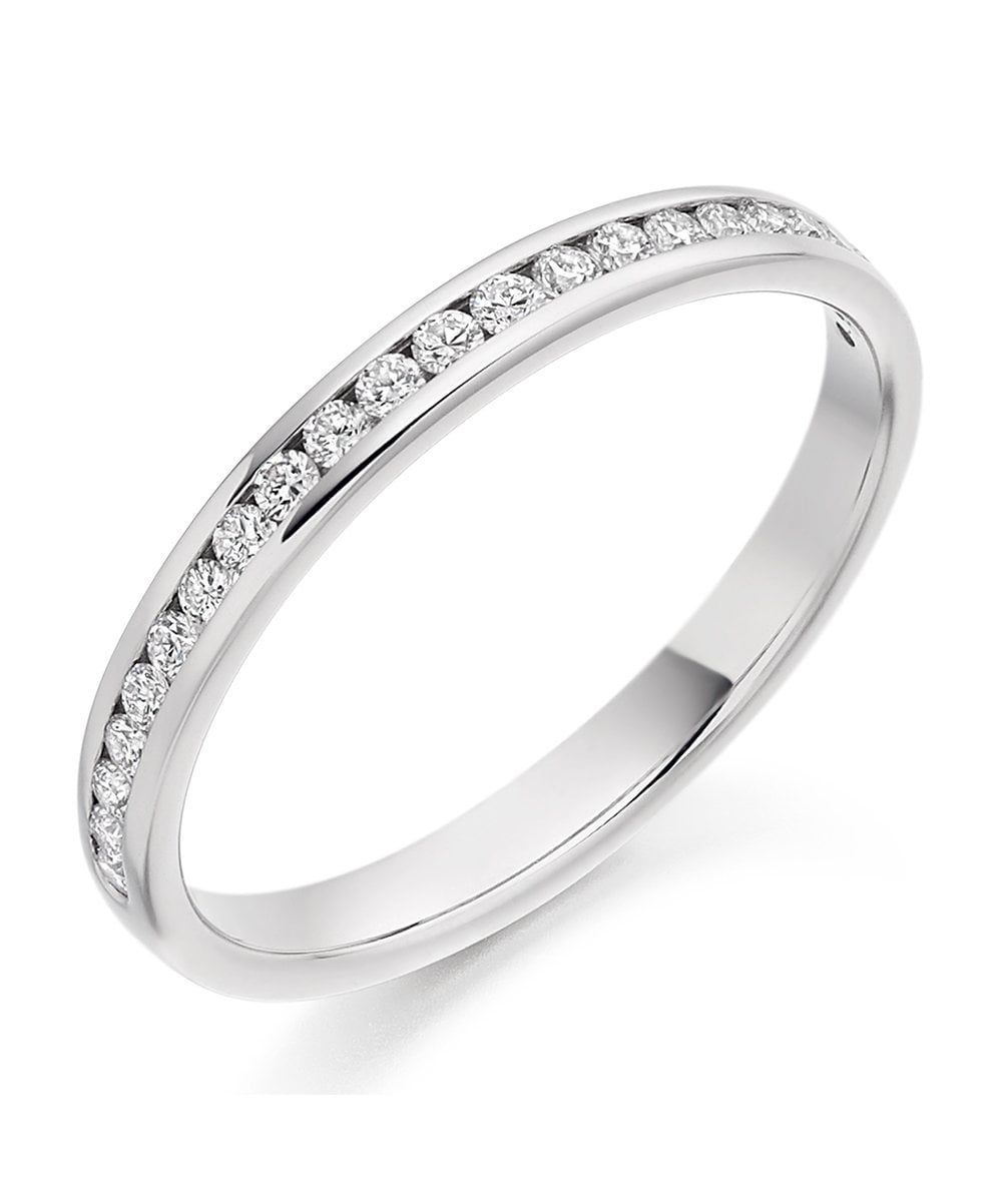 18ct White Gold 0.25ct Channel Set Diamond Ring