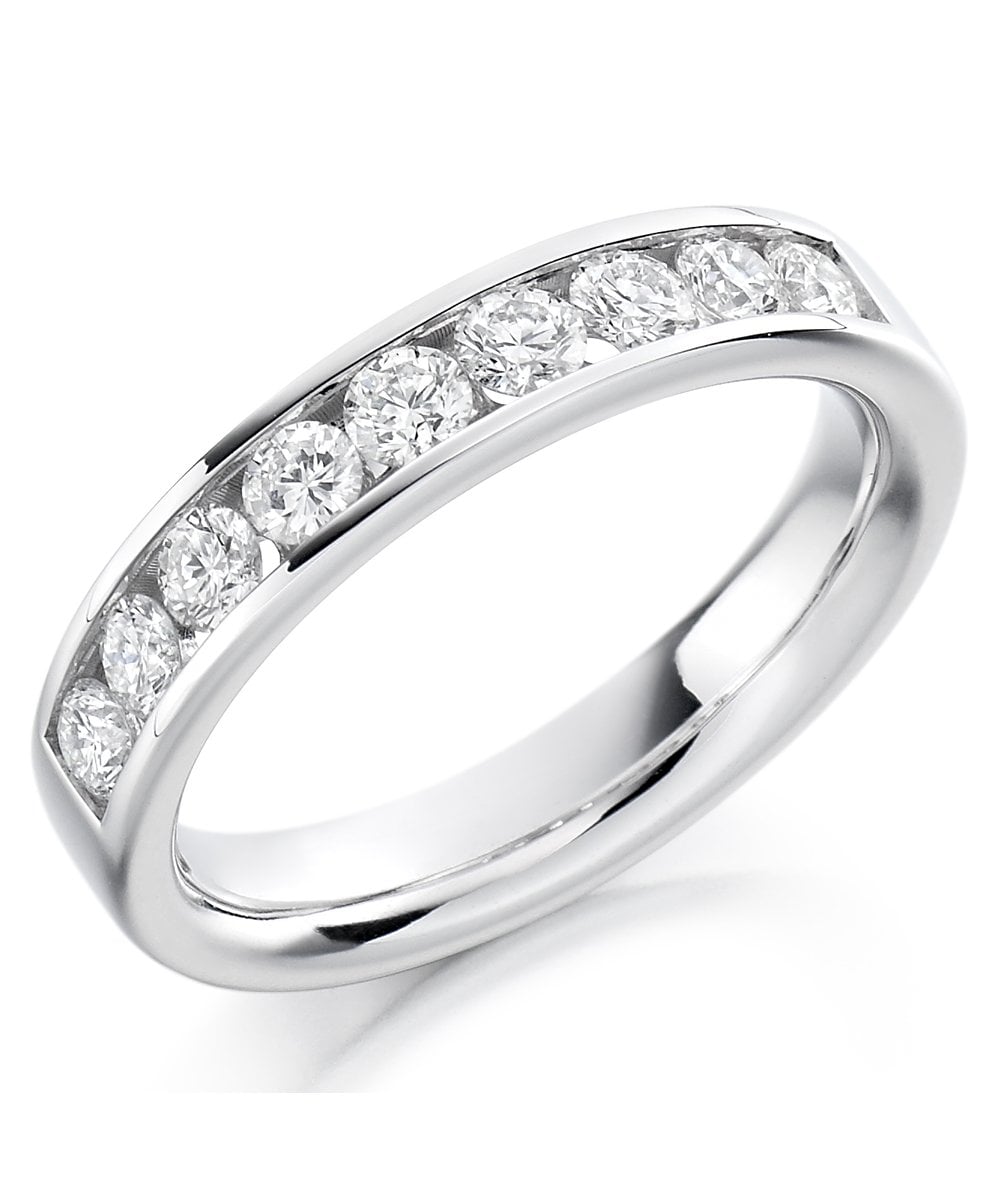 18ct White Gold 0.50ct Channel Set Diamond Ring