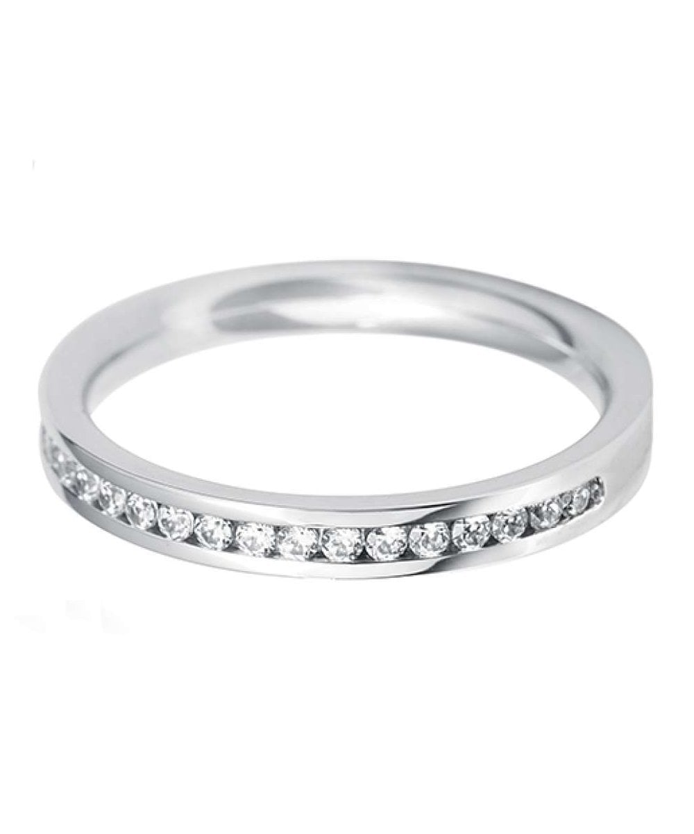 Platinum 0.25ct Channel Set Diamond Ring