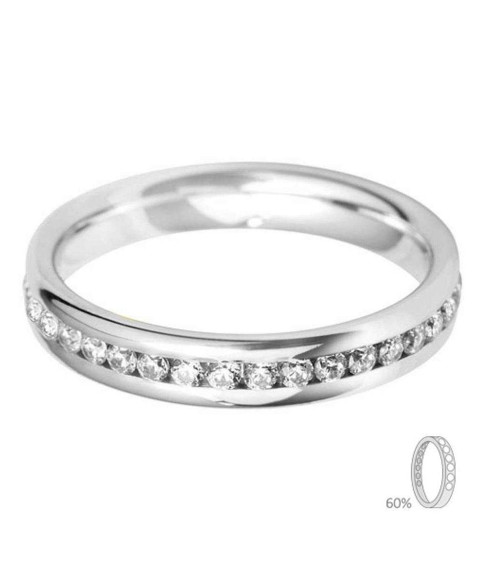 18ct White Gold 0.40ct Channel Set Diamond Ring