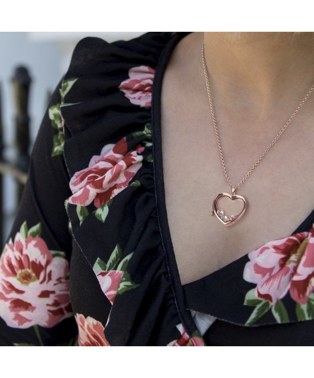 Anais Paris Large Heart Rose Gold Locket