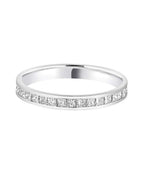 Princess Channel Set Diamond Wedding Ring