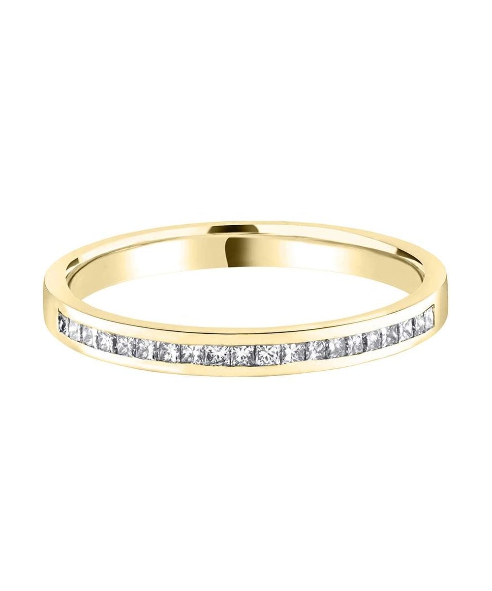 Princess Channel Set Diamond Wedding Ring