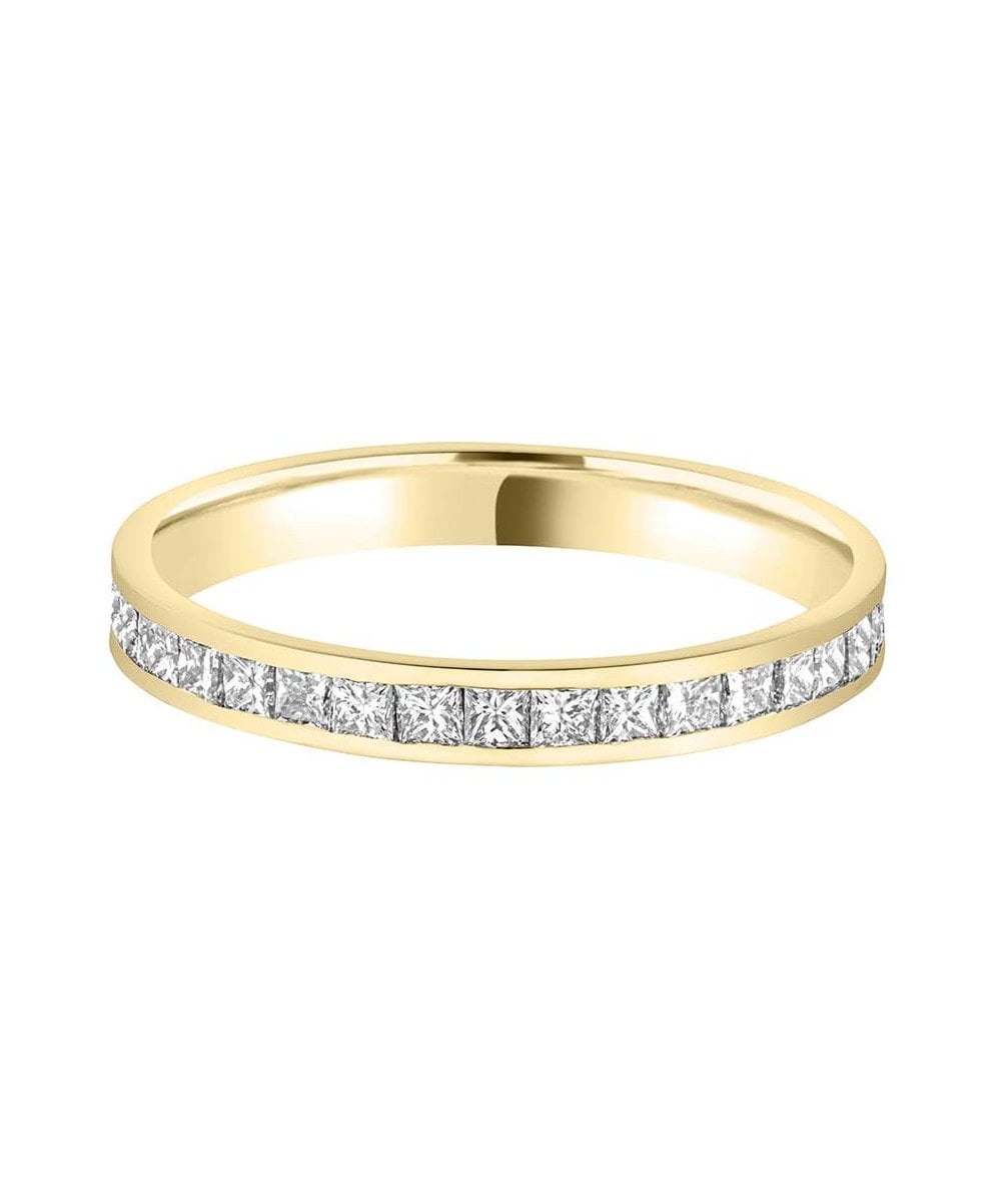Princess Channel Set Diamond Wedding Ring