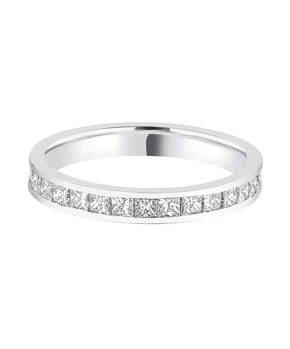 Princess Channel Set Diamond Wedding Ring