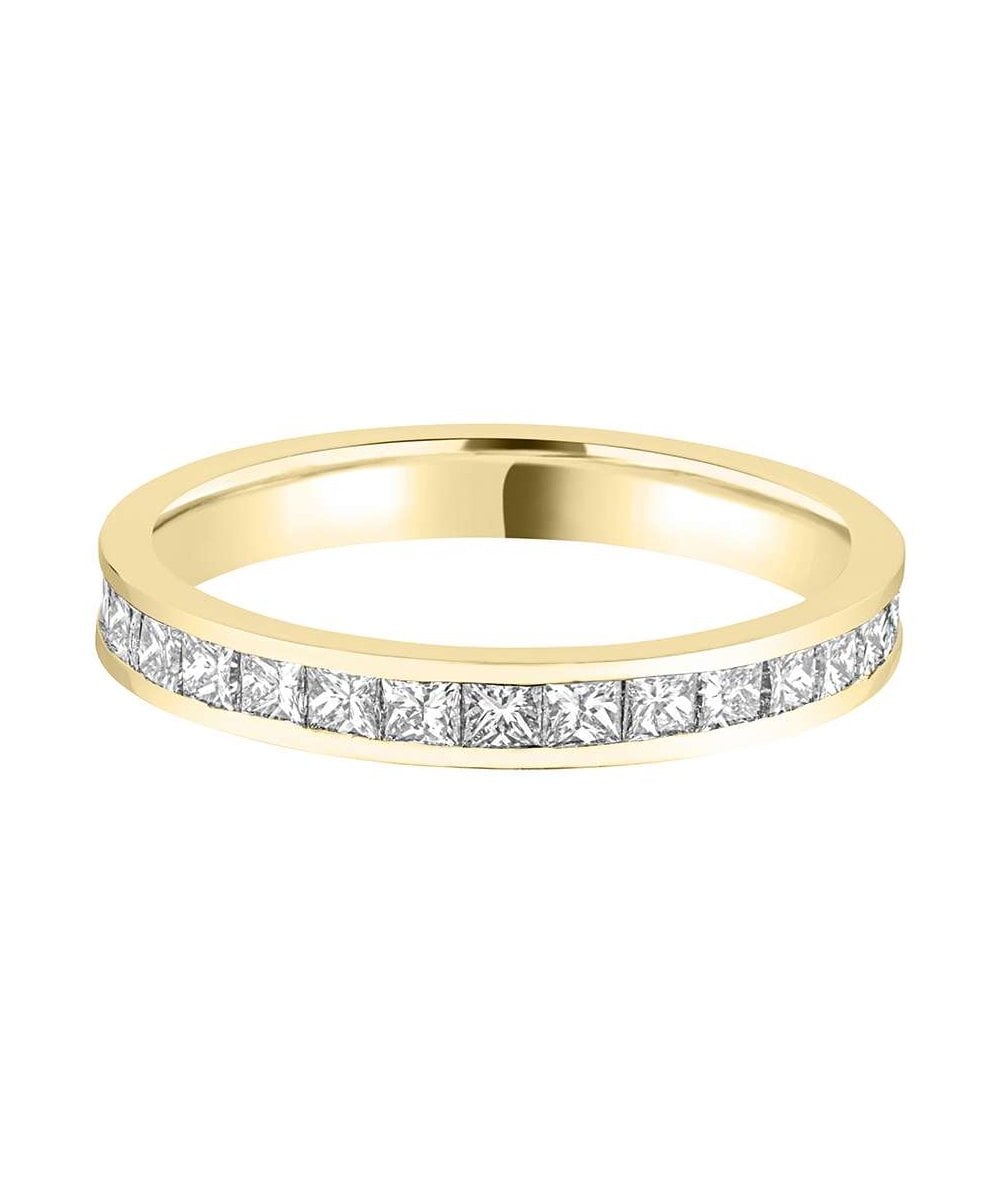 Princess Channel Set Diamond Wedding Ring