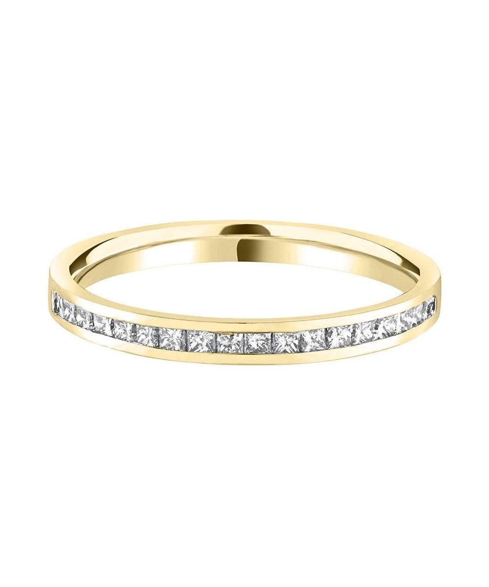 Princess Channel Set Diamond Wedding Ring