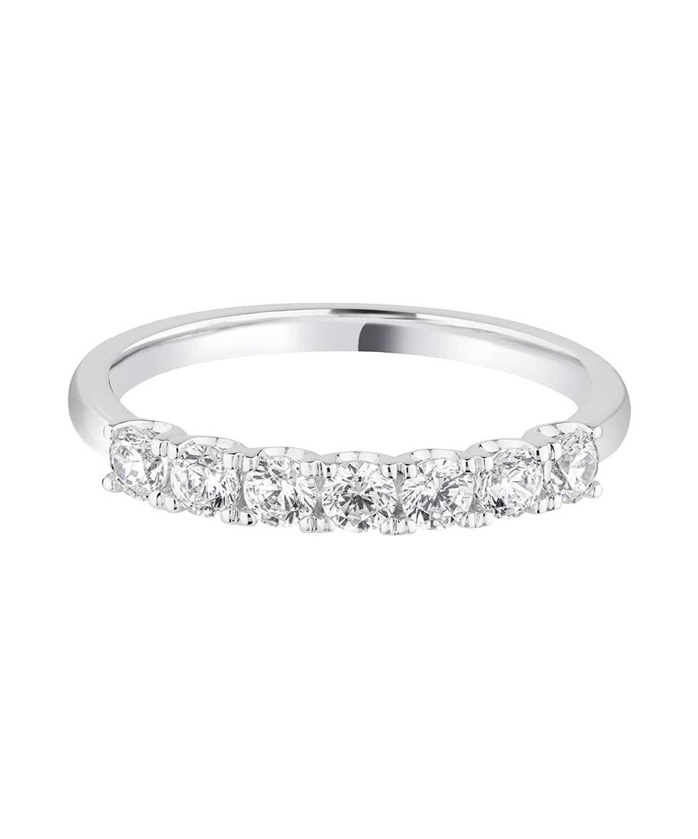 Double Claw Set Round Brilliant Diamond Wedding Ring