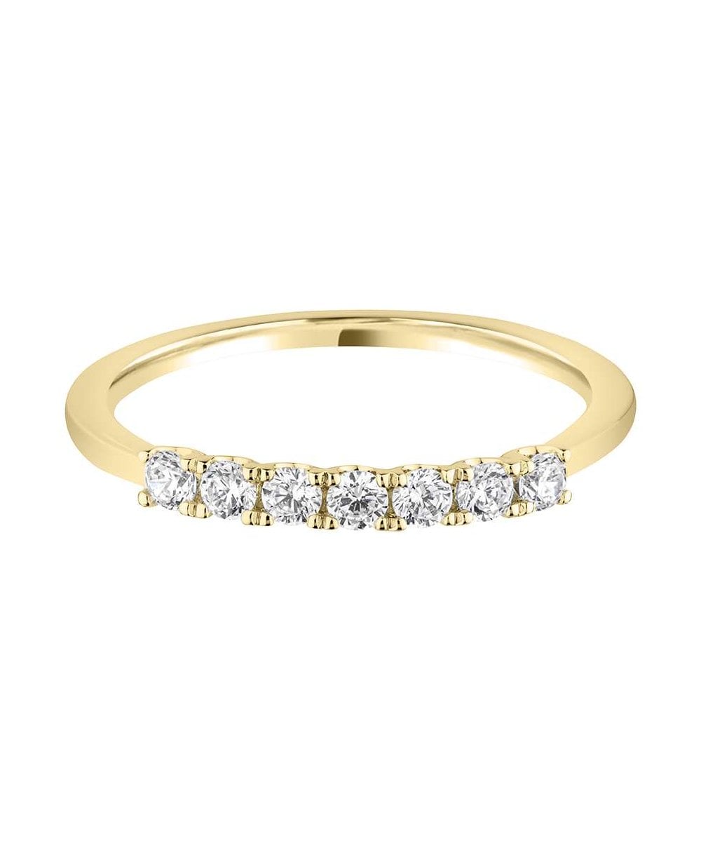 Double Claw Set Round Brilliant Diamond Wedding Ring