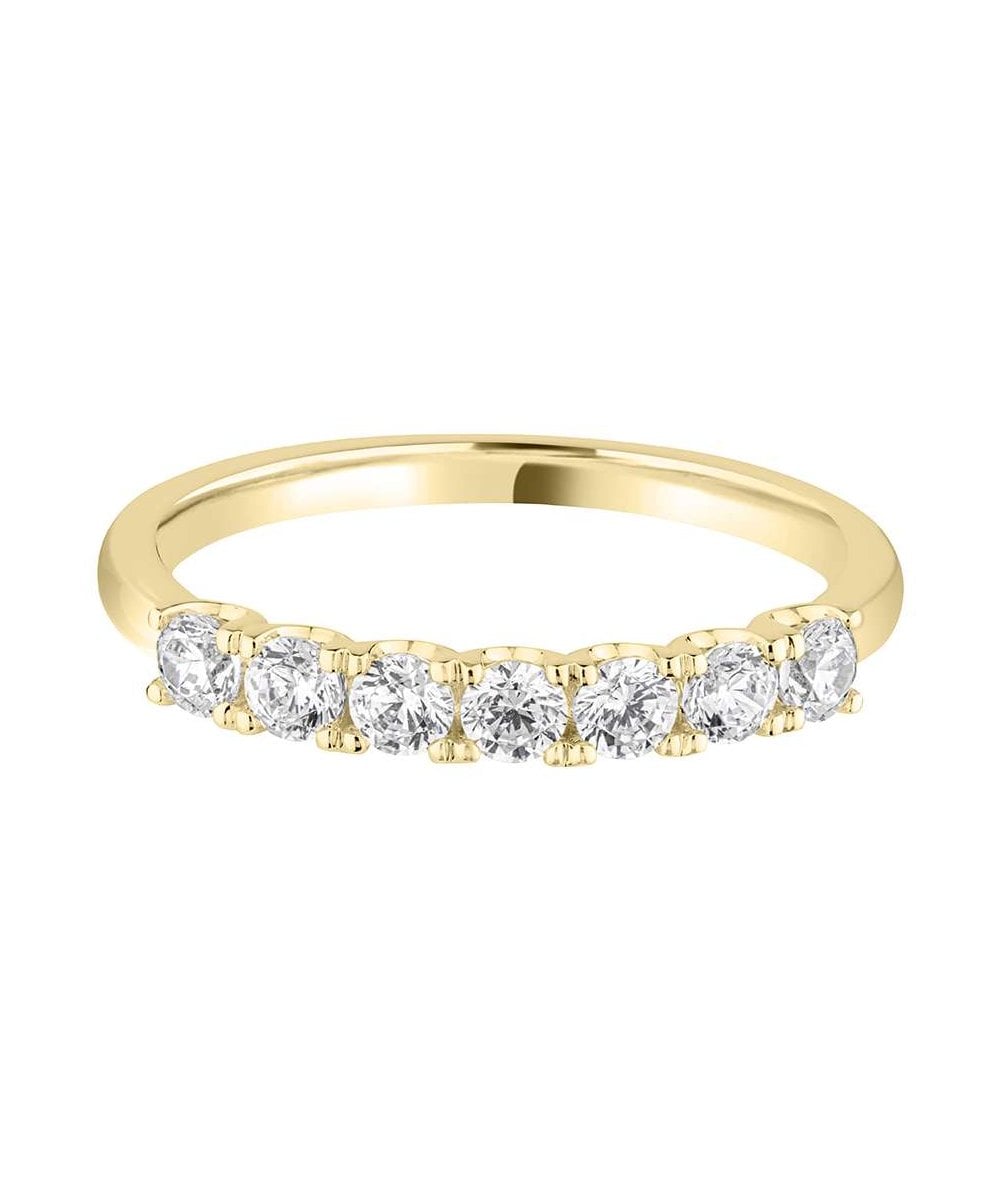 Double Claw Set Round Brilliant Diamond Wedding Ring