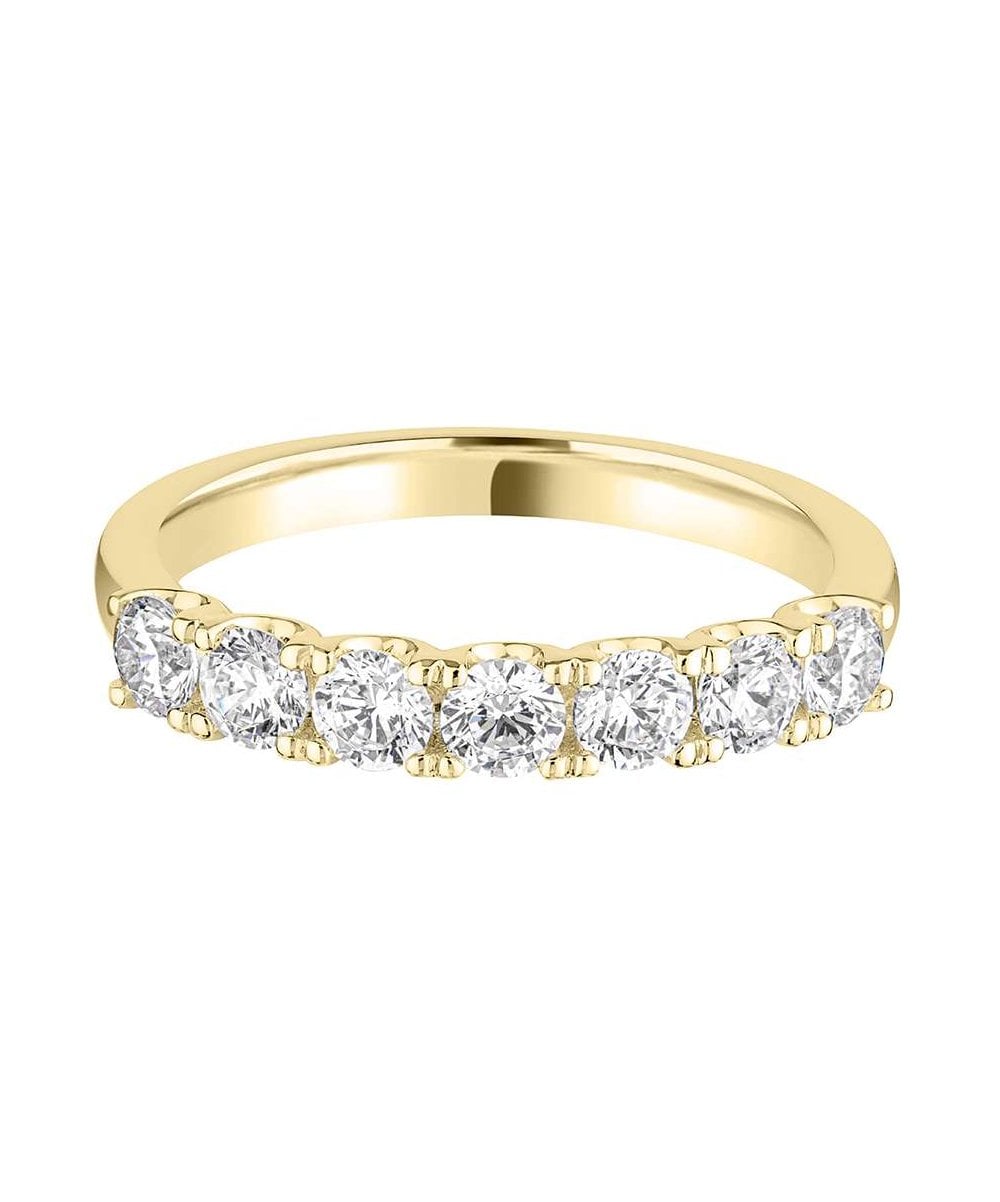 Double Claw Set Round Brilliant Diamond Wedding Ring