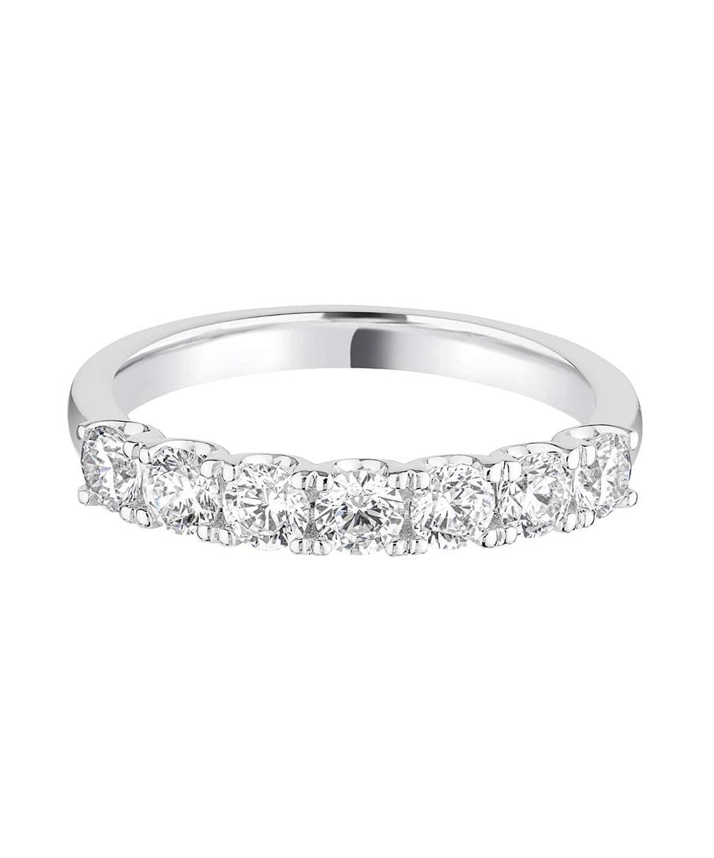 Double Claw Set Round Brilliant Diamond Wedding Ring