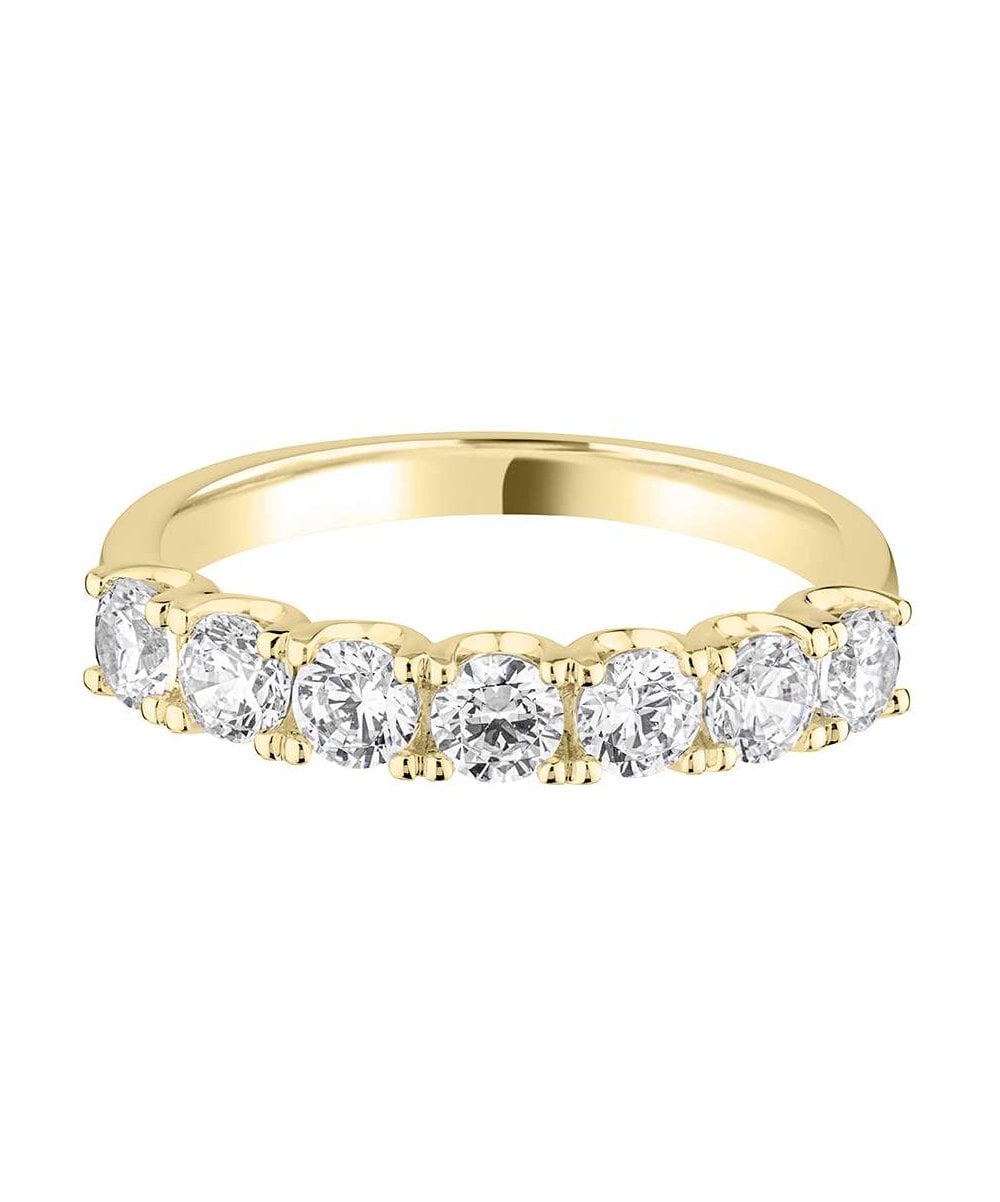 Double Claw Set Round Brilliant Diamond Wedding Ring