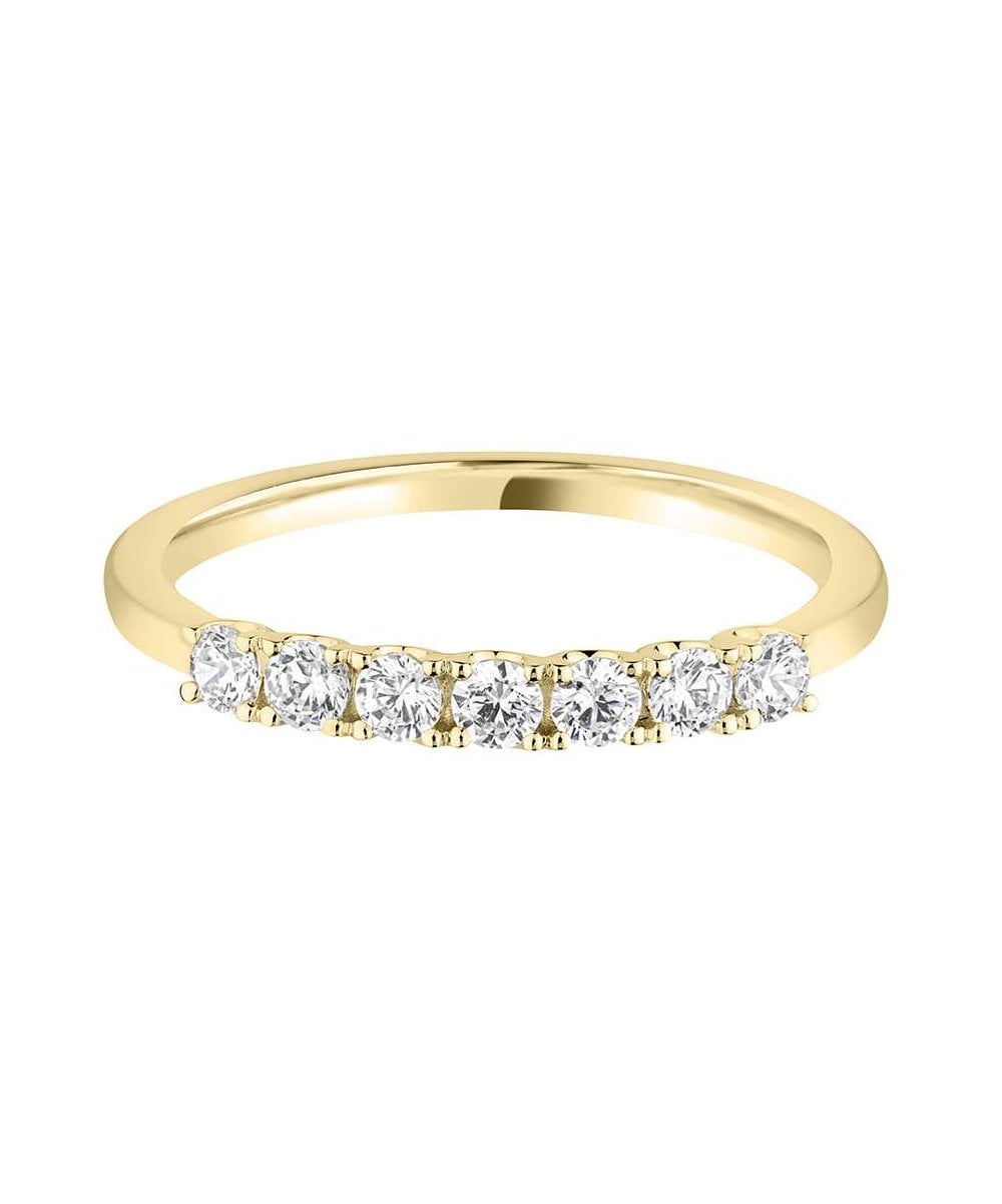 Double Claw Set Round Brilliant Diamond Wedding Ring