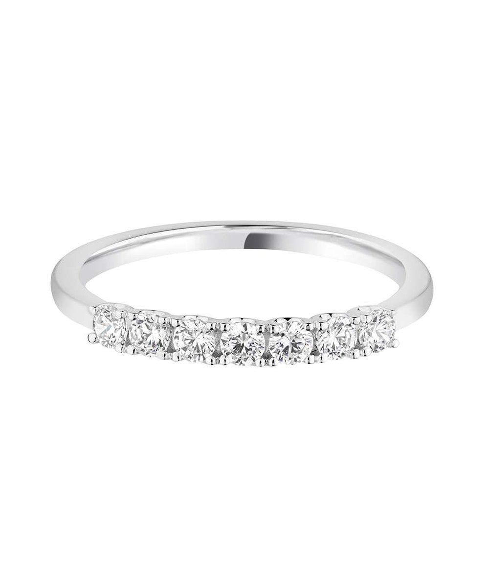 Double Claw Set Round Brilliant Diamond Wedding Ring