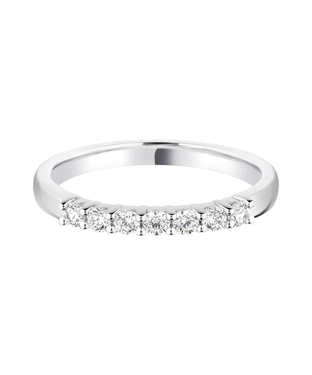 Claw Set Round Brilliant Diamond Wedding Ring