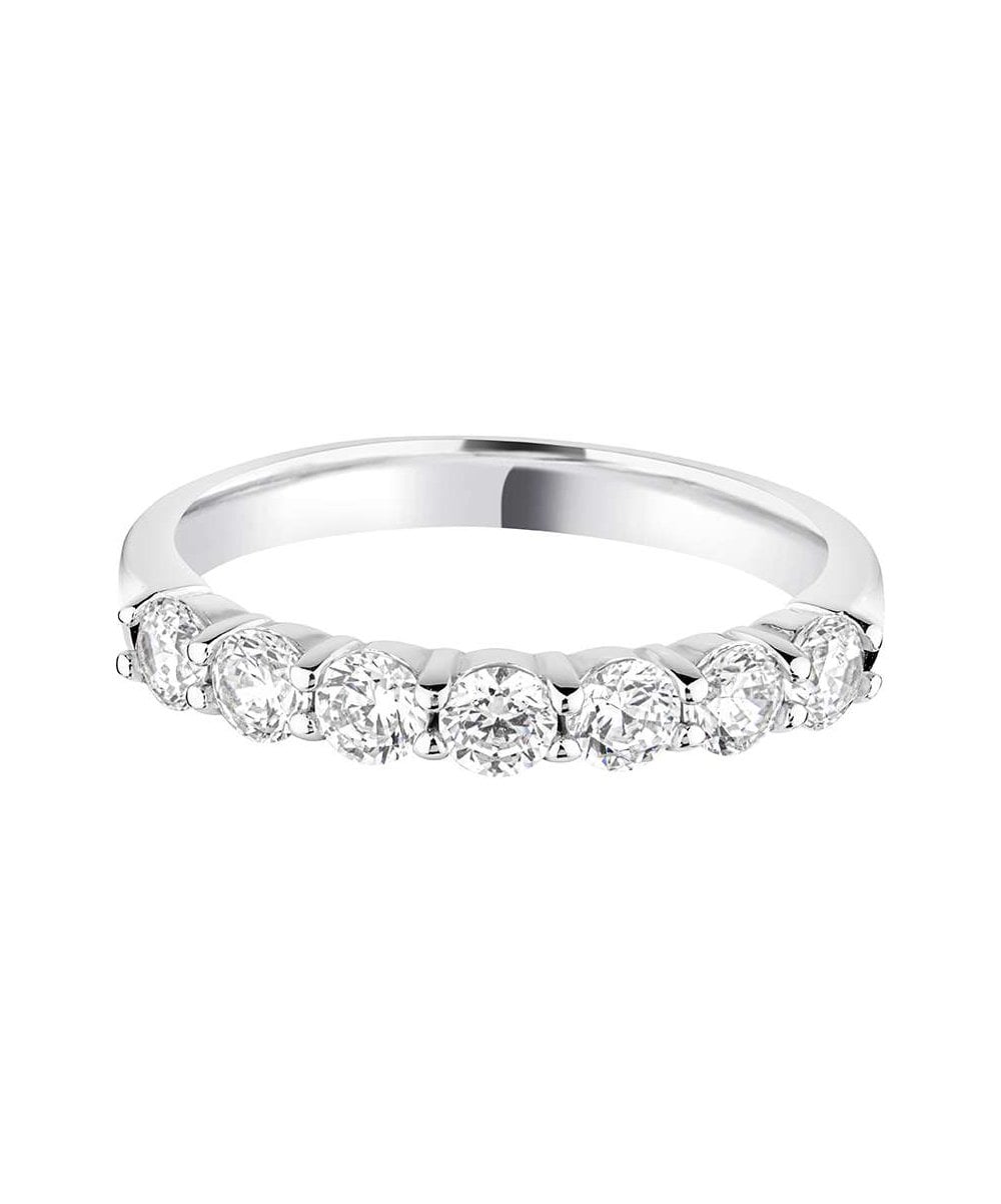 Claw Set Round Brilliant Diamond Wedding Ring