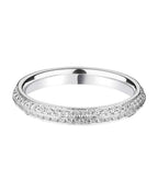 Knife-edge Claw Set Round Brilliant Diamond Wedding Ring