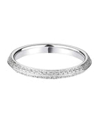 Knife-edge Claw Set Round Brilliant Diamond Wedding Ring