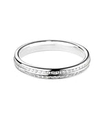 Double Row Channel Set Round Brilliant Diamond Wedding Ring